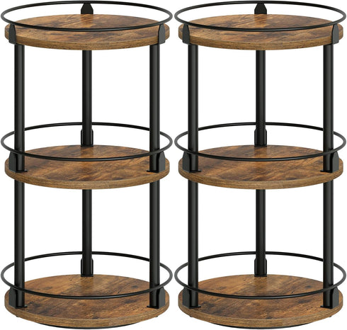 YATINEY Spice Rack, Set of 2 Lazy Susan Organizer, 3-Tier Turntable Organizer