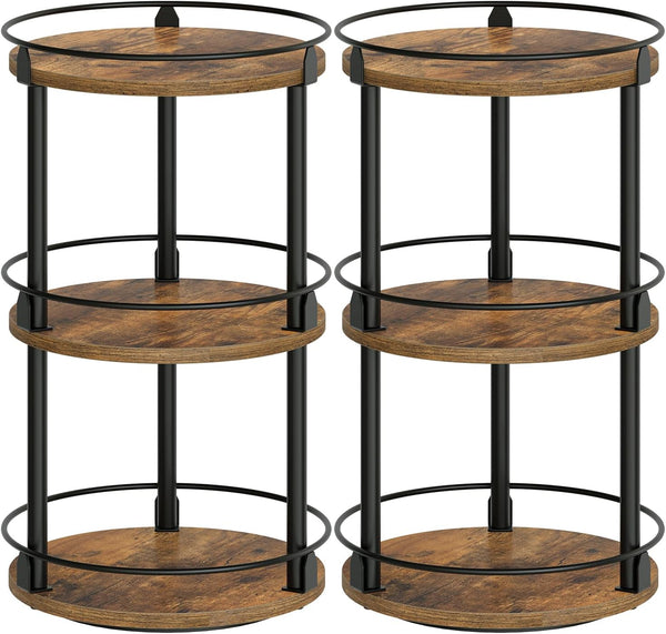 YATINEY Spice Rack, Set of 2 Lazy Susan Organizer, 3-Tier Turntable Organizer