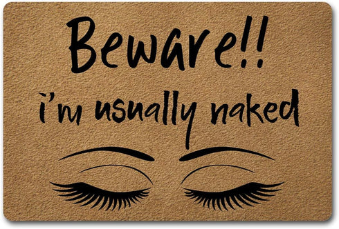 Welcome Funny Door Mat, Personalized Doormat with Anti-Slip Rubber Back (23.6 X 15.7 inch)