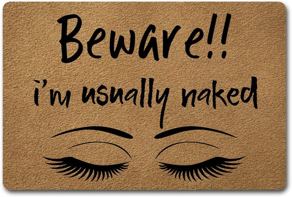 Welcome Funny Door Mat, Personalized Doormat with Anti-Slip Rubber Back (23.6 X 15.7 inch)