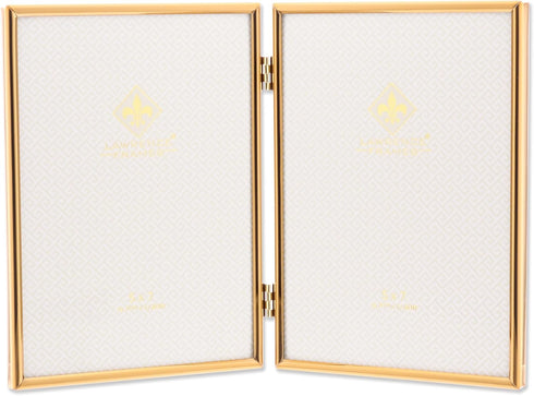 Lawrence Frames Metal Frame, Simply Gold, 5x7 Double