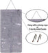 AROUY Sunglasses Organizer Storage, Hanging Dust Proof Wall Pocket with 16 Felt Slots and Metal Hook (Gray)