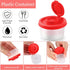 4 Pcs Mini Salt and Pepper Shakers Set, Plastic Pepper Shaker with Lid, Clear Spice Jars for Travel Camping Kitchen
