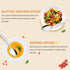 BEWOS 12-Piece Serving Spoons Set, 6 Serving and 6 Slotted Spoons, Stainless Steel