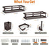 5-in-1 Set, 50LBS PUSDON Shower Caddy & Kitchen Organizer Wall Mount Wide Spice Rack with Paper Towel Holder, Utensil
