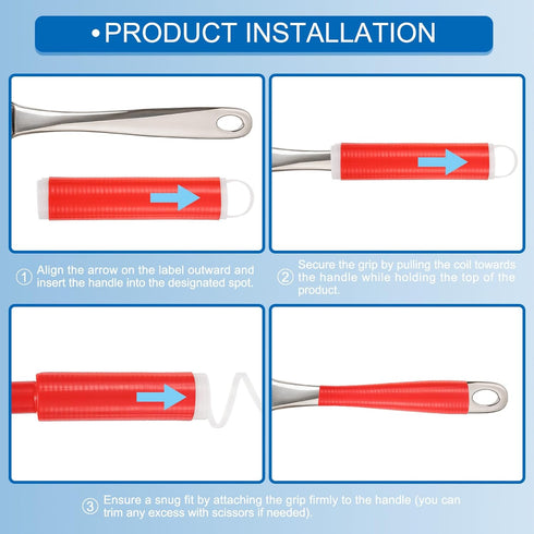 uxcell Red Silicone Pan Handle Sleeve, Heat Resistant Cover for Cast Iron Frying Pan Holder (S)