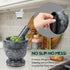 Flexzion Mortar and Pestle Set, Black - Solid 4 Inch Heavy Granite Molcajete Stone Grinder for Guacamole, Herbs, Spices