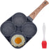 yarlung 4-Cup Fried Egg Frying Pan with Brush, Non-stick Poached Egg Skillet for Burger, Omelet, Camping