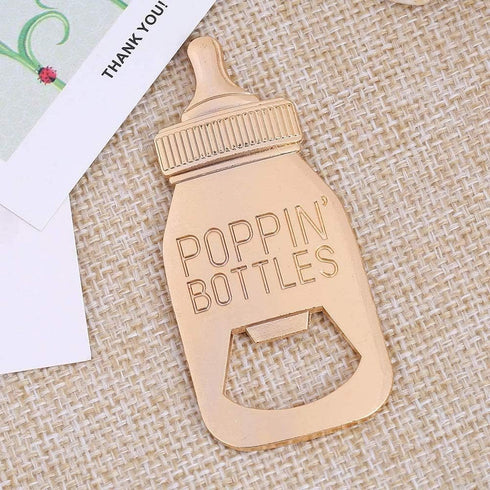 DAJAMAI 18 Pack Bottle Opener for Baby Shower Favors, Party Return Gifts Guest, Poppin Bottles Openers with Exquisite