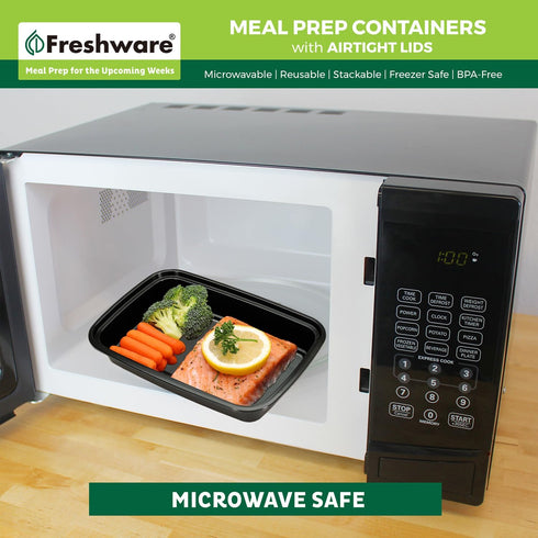 Freshware Meal Prep Containers, 50 Pack 1 Compartment with Lids, BPA Free Food Storage Bento Box