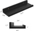 YUFLINX 16Black Set 6,Rustic Floating Shelves for Wall of Wood Shelf for Room Decor/Storage/Display,Small