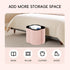 12.6"x12.6"x12.6" PINPLUS Floral Storage Ottoman Cube Boucle Footrest Stool with Lid, Multi-Functional Cube Seat