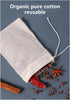 Lukdin 30 Cooking:4x6,6x8Reusable (4x6"15pcs6x8"15pcs) Pcs Natural Cotton Spice Bags for Tea Filters with Drawstring