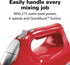 Hamilton Beach 6-Speed Electric Hand Mixer with Whisk, Traditional Beaters, Dough Hooks, Snap-On Storage Case, 275 Watts, Red by Hamilton Beach