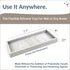 Small 7.7" Silicone Countertop Tray - Kitchen Sink Tray for Soap Bottles, Key Trinket Ring, Shatterproof Flexible Design