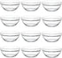 Stackable Glass Bowls for Cooking - Clear Cups for Baking, Food Prep, Serving, Storage - Set of 12 (S, Fl Oz, 3)