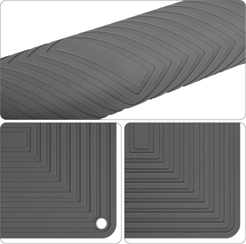 Smithcraft Beige Silicone Trivets, Hot Pads for Kitchen, Rectangular Silicone Pot Holders, Set of 2