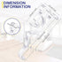 Jetec 2.5 Inch Arc-Shaped Clear Plastic Valance Clips, Hidden Window Blind Holder (30 Pieces)