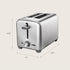 BELLA 2 Slice Stainless Steel Toaster with Extra Wide Slots, Removable Crumb Tray, 6 Browning Options & Auto Shut Off