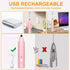 Milk Frother Handheld, Gbivbe Rechargeable Whisk Drink Mixer for Coffee with Art Stencils, Mini Foamer for Cappuccino