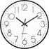 Foxtop 12 Inch Black Wall Clock, Silent Non Ticking Quartz Battery Operated Round Clock for Home Office Decor