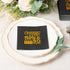 Crisky Cheers to 50 Years - 50th Birthday Napkins, Black and Gold, 50 PCS, 3-Ply