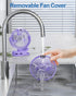 SWEETFULL Portable Clip on Fan, Battery Operated 4000mAh Rechargeable Fan with LED Display, 4 Speeds for Travel Camping