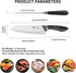 MAD SHARK Premium Santoku Knife - 8 Inch Professional Kitchen Knife, German Stainless Steel, Black