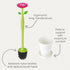 Vigar Flower Power Toilet Brush Set - Toilet Brush with Daisy Handle and Flowerpot Base, Durable Bristles