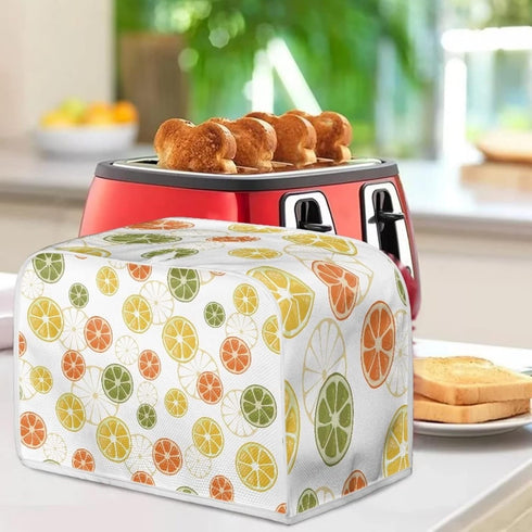 FOR U DESIGNS Lemon Pattern 2 Slice Toaster Oven Dust Cover, Durable & Washable Kitchen Cover