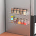 VAEHOLD Adhesive Acrylic Spice Rack with Nano Double Sided Tape, Wall Mount Organizer for Kitchen Cabinet Door - 2 Pack