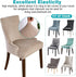 2 Pack TOPCHANCES Velvet Wingback Side Chair Cover,Stretch Banquet Chair Cover Arm Chair Protector Accent Chair Covers