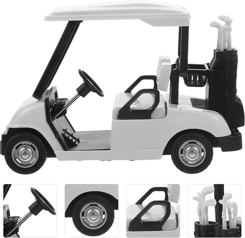 WINOMO Die-cast Model Metal Golf Cart, Pull Back Action Mini 1:20 Scale Vehicle for Kids Party Favor