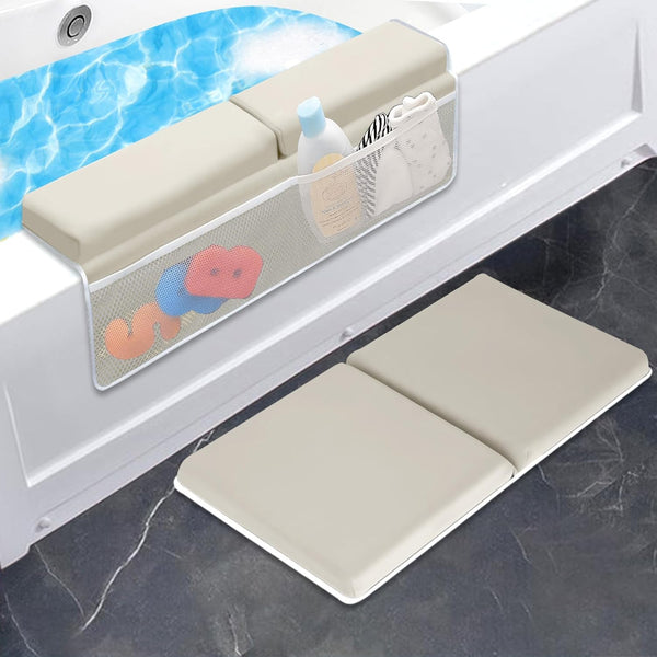 JJGoo Bath Kneeler with Elbow Rest Pad Set, 1.5 inch Kneeling Pad