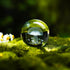 3D 60mm HDCRYSTALGIFTS Mushroom Crystal Ball Laser Engraved Decorative Ball Glass Sphere with Stand Paperweight
