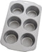 Mrs. Anderson's Baking Nonstick Jumbo Muffin Pan, 6-Cup, Carbon Steel, PFOA Free, 13 x 8.75-Inches
