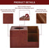 PU Leather Square Tissue Box Cover, Multifunctional Holder for Tissue and Remote Control, Decorative Desk Organizer,