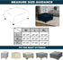 NeColorLife Square Ottoman Cover Large,Stretch Square Ottoman Covers Slipcover,Knitted Jacquard Cover for Storage