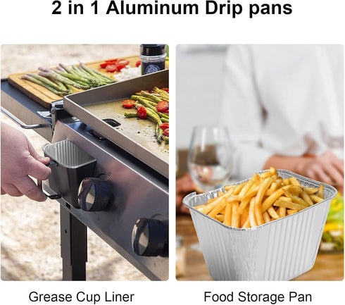 10-Pack 2/3/4 GGC1643M GGC1643L GGC2241L Grill Grease Cup Catcher with Aluminum Drip Pans Liners for Pit Boss Burner