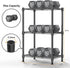 MZG Steel Storage Shelving Unit, 3-Tier Utility Steel Organizer Wire Rack for Home, Kitchen, Office (11.8" D x 17.7" W