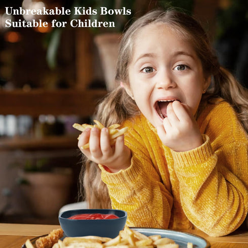 PYRMONT Wheat Straw Small Bowls, 5 OZ Dipping Sauce Cups Set of 6, Unbreakable for Side Dish, Ketchup, BBQ