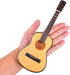 Dselvgvu (9.84"x3.62"x1.18") Wooden Miniature Guitar with Stand and Case Mini Musical Instrument Guitar Replica