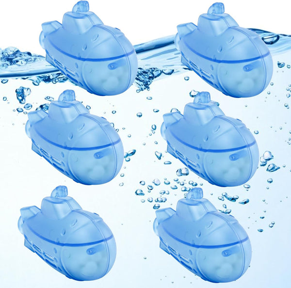 6-Pack Small Submarine Humidifier Tank Cleaner Blue, Purifies Water, Prevents Hard Water Build Up, Eliminates Odours