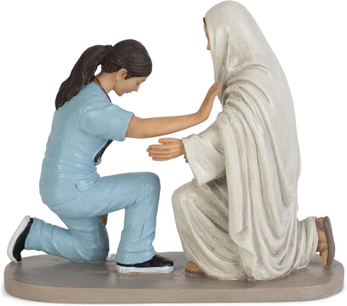 5 6 Dicksons Praying Nurse with Jesus x Resin Decorative Tabletop Figurine