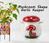 dgudgu Counter Mushroom Garlic Keeper For Ceramic Garlic Container Red Storage Holder Garlic Saver