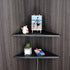 evron Corner Mounting Shelf Set of 2, Easy to Install Floating Wall Shelves, Durable Waterproof ABS Plastic