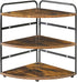 Counter 3-Tier Brown,TWJ002H IBUYKE Corner Shelf, Kitchen Organizer, Bathroom Vanity Trays, Spice Rack for Small