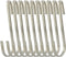Flat Style Premium Stainless Steel S Hook, Universal Pot Rack Hooks, Set of 10 for Kitchenware