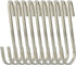 Flat Style Premium Stainless Steel S Hook, Universal Pot Rack Hooks, Set of 10 for Kitchenware