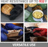 Klex Extra Long Silicone Oven Mitts, 932°F Heat Resistance with Quilted Cotton Liner, 2 Piece Set, 15 inch, Red